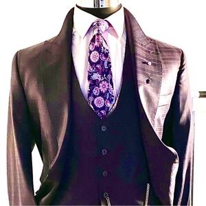 Vineyard Vines Navy Tie with Pink Floral Print